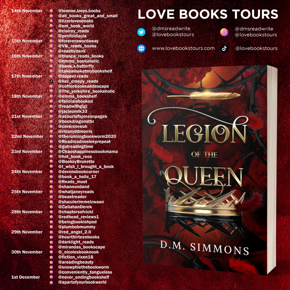 Book Tour: Legion of the Queen by D. M. Simmons | @dmsreadwrite @lovebookstours